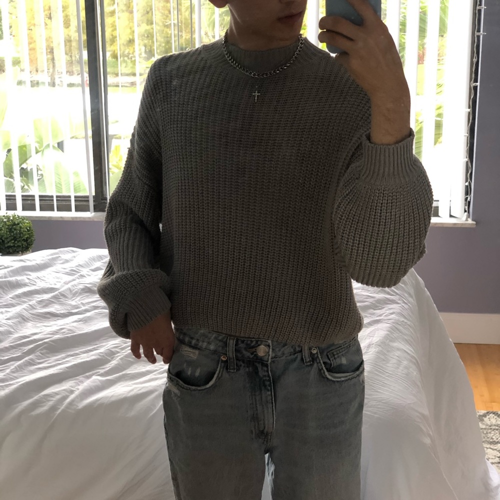 F21 Cropped Knit Sweater